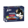 Nestlé FELIX Fantastic macska Multipack húsos válogatás zselében tasak 12x85 g