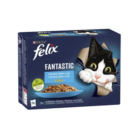 Nestlé FELIX Fantastic macska Multipack halválogatás zselés tasak 12x85 g
