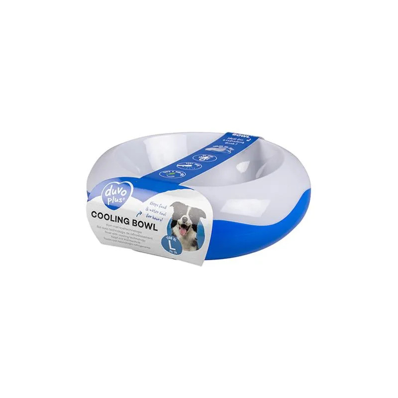 Miska DUVO+ hűtő, fehér/kék, L átmérő 29 cm