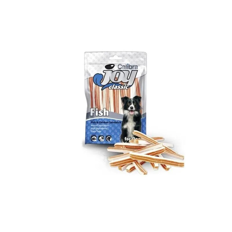 Jutalomfalatok CALIBRA Joy KUTYA Classic Hal & Csirke Szendvics 250g ÚJ