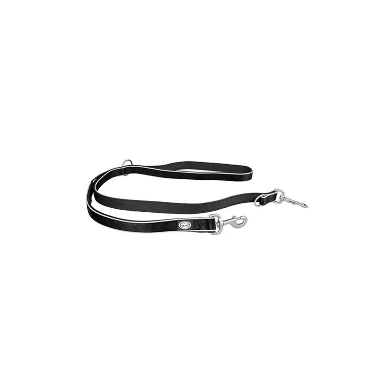 DUVO+ EXPLOR WEST duo nylon fekete póráz 200cm/25 mm