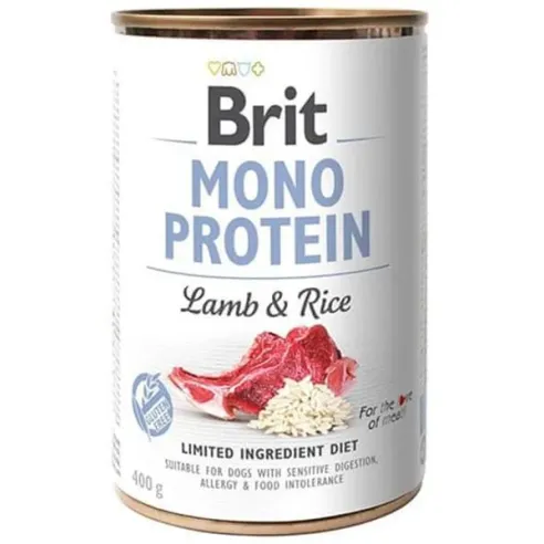 Brit Mono Protein Lamb & Brown Rice 400 g konzerva