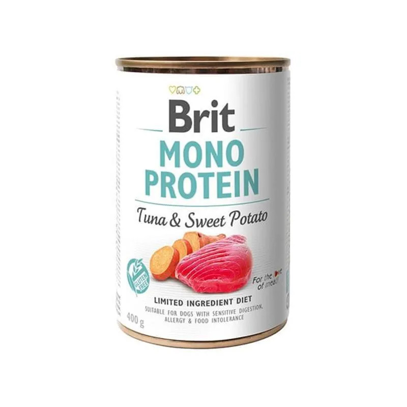 Brit Mono Protein Tonhal & Édesburgonya 400 g konzerv