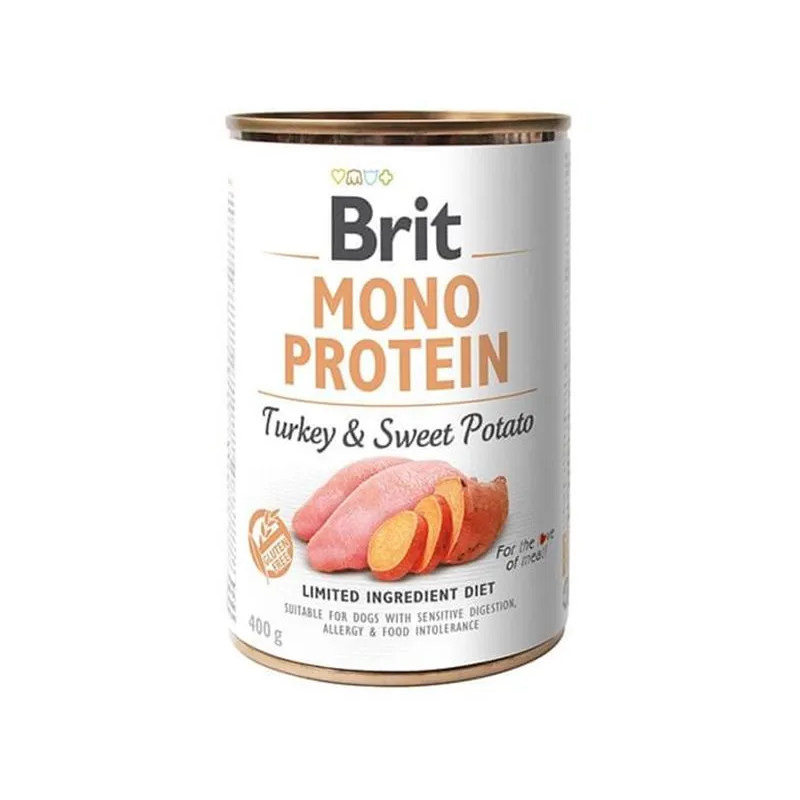 Brit Mono Protein Pulyka & Édesburgonya 400 g konzerv