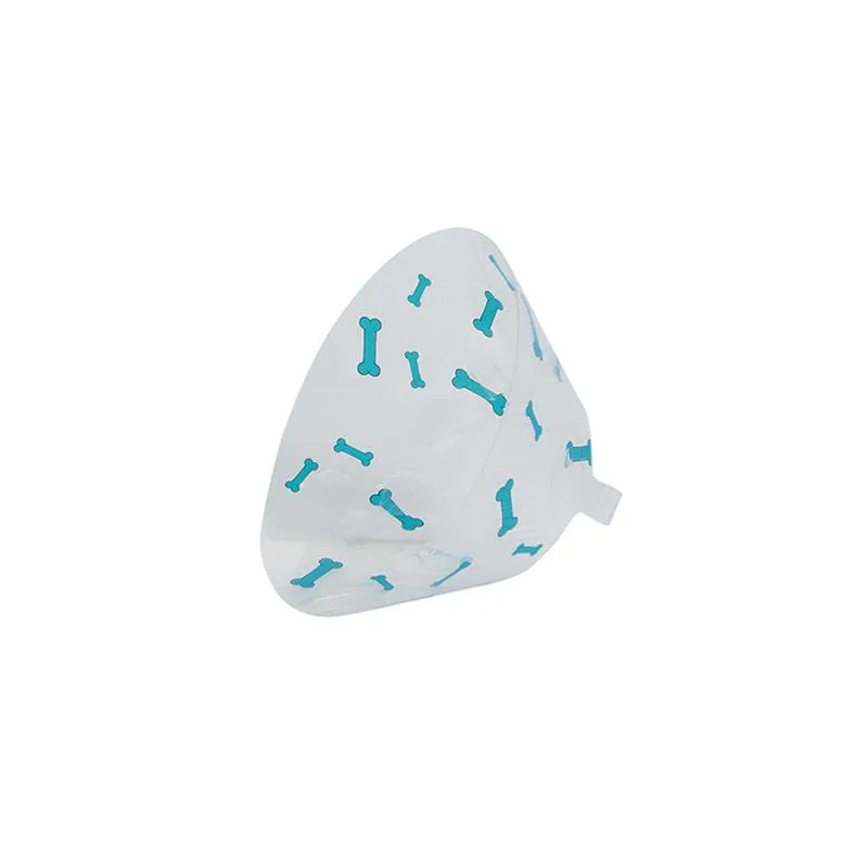 BUSTER Design Bones védőgallér 7,5 cm, türkiz, 10 db