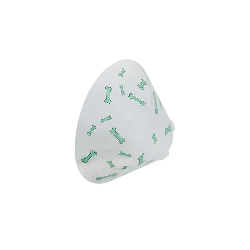 BUSTER Design Bones védőgallér 15 cm, zöld, 10 db
