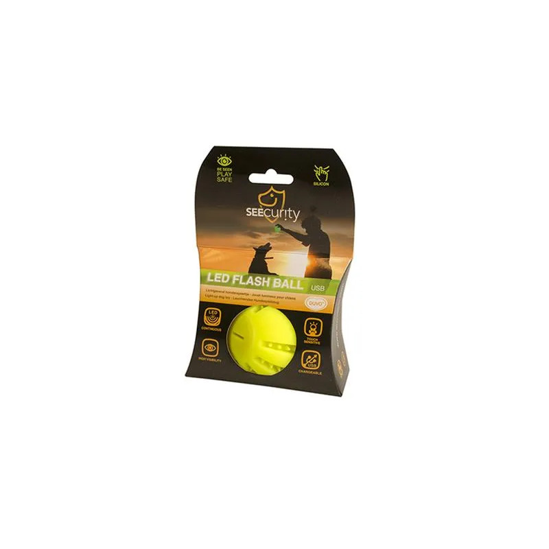 DUVO+ Játék Labda LED szilikonból, világító, zöld 10 cm