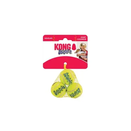 Kong Dog SqueakAir sípoló teniszgolyó, vulkanizált gumi, M (3 db/csomag)