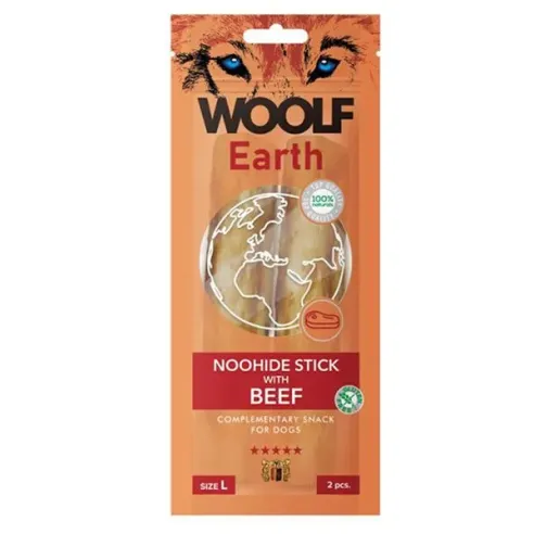 Woolf Dog Earth NOOHIDE L rudak marhahússal 85 g