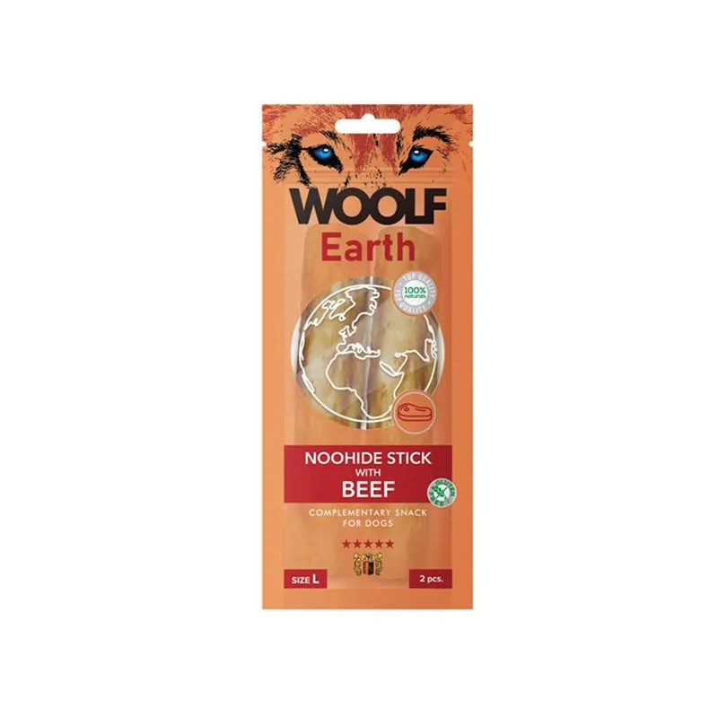Woolf Dog Earth NOOHIDE L rudak marhahússal 85 g