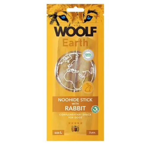 Pamlsok Woolf Dog Earth NOOHIDE L Sticks with Rabbit 85 g