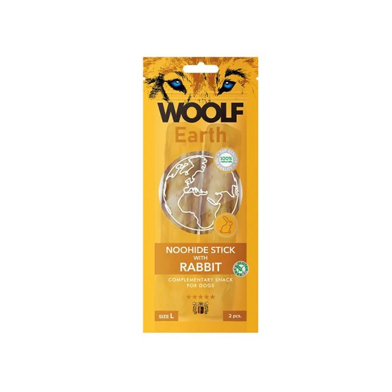 Woolf Dog Earth NOOHIDE L jutalomfalat nyúlhússal, 85 g