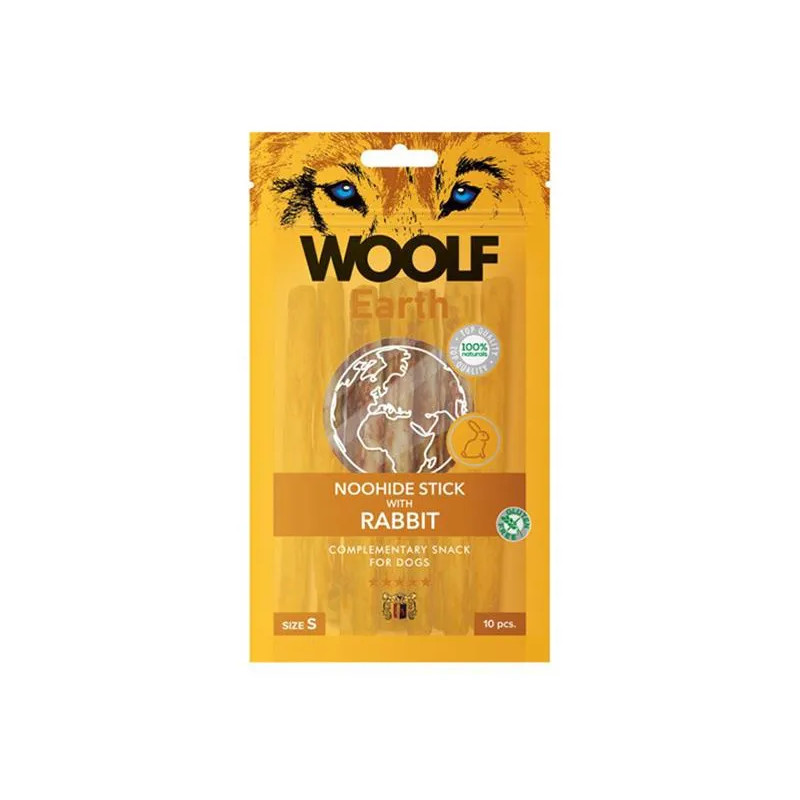 Woolf Dog Earth NOOHIDE S jutalomfalat nyúlhússal, 90 g