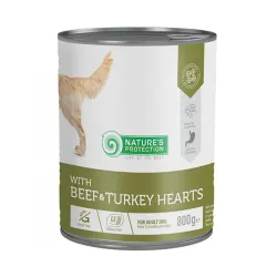 Natures P KONZERV KUTYA FELNŐTT Marha & Pulykaszív 800 g