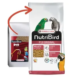 VL NutriBird P19 Original - extrudált eledel tenyésztéshez, pihéresedéshez és nagy papagájok fokozott igényeihez hazai gyümölcsö