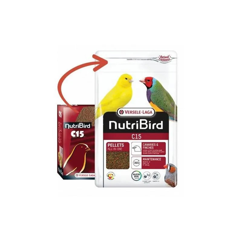 VL Orlux NutriBird C15 - extrudált eleség kanáriknak és egzotikus madaraknak napi etetésre 1 kg