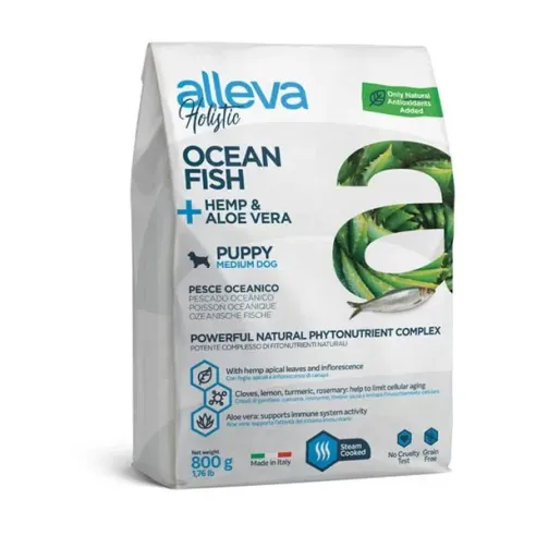 Alleva HOLISTIC dog puppy & junior medium fish 0,8 kg