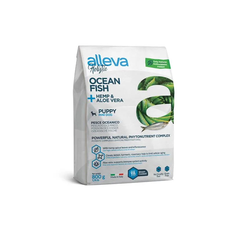 Alleva HOLISTIC kutya puppy & junior mini hal 0,8 kg