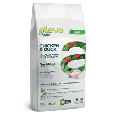 Alleva HOLISTIC kutya adult maxi csirke & kacsa 12 kg