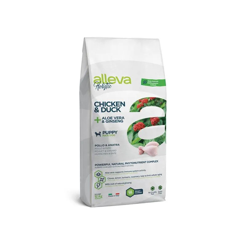 Alleva HOLISTIC kutya kölyök & junior maxi csirke 12 kg