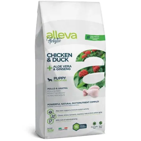 Alleva HOLISTIC dog puppy & junior medium chicken 12 kg