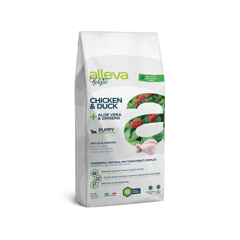 Alleva HOLISTIC kutya kölyök & junior közepes csirke 12 kg