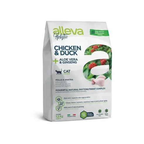 Alleva HOLISTIC macska felnőtt csirke & kacsa 1,5 kg