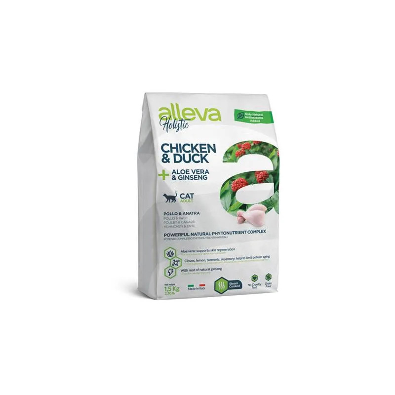 Alleva HOLISTIC macska felnőtt csirke & kacsa 1,5 kg