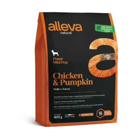 Alleva NATURAL dog puppy mini chicken & pumpkin 0,8 kg