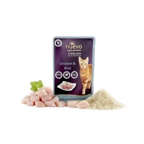 NUEVO macska Sterilized Chicken with Rice csomag 16 x 85 g tasak