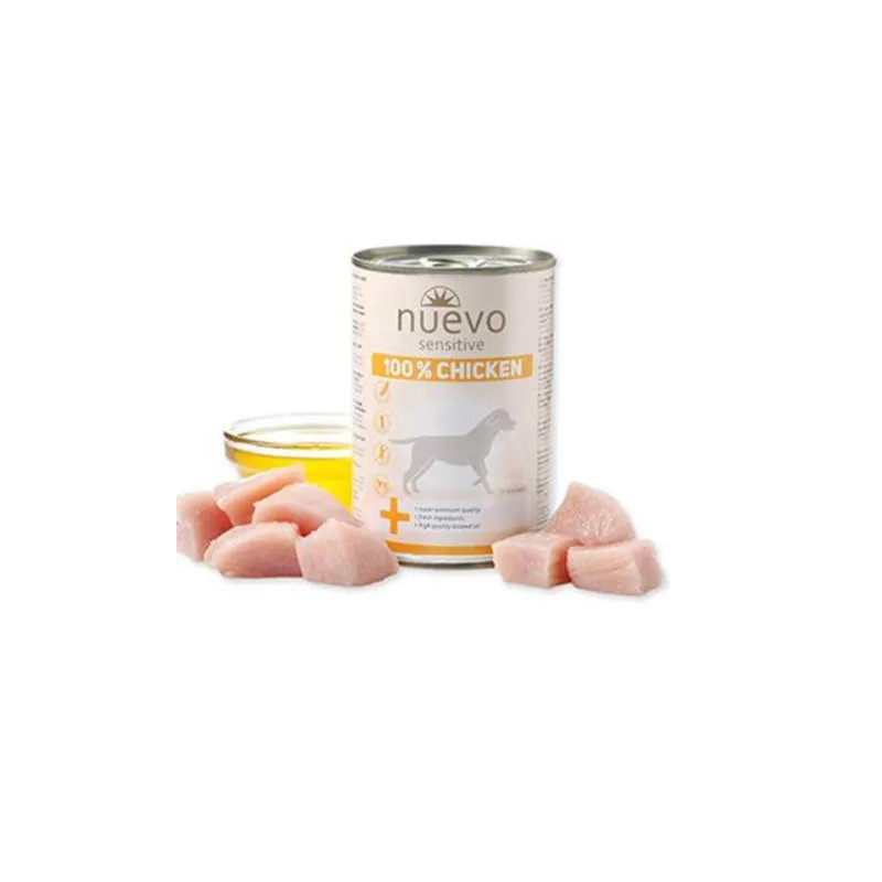 NUEVO dog Sensitive 100% Chicken 6 x 400 g konzerv