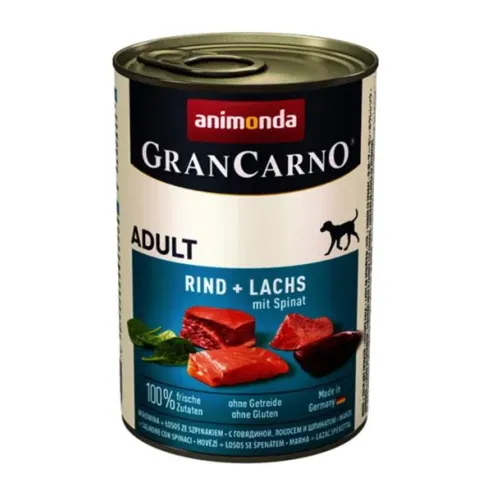 Animonda GRANCARNO® dog adult hovädzie,losos,špenát bal. 6 x 400g konzerva