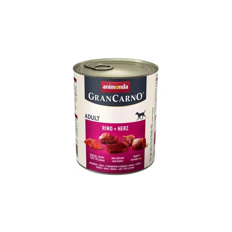 Animonda GRANCARNO® kutya adult marhahús és szívek csomag 6 x 800g konzerv