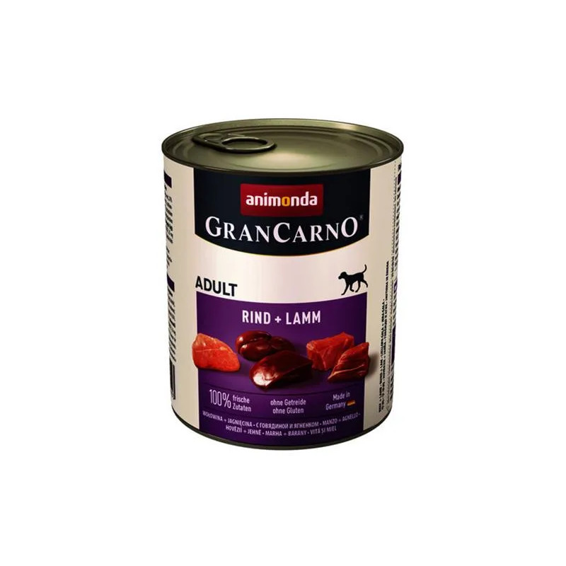 Animonda GRANCARNO® kutya felnőtt marha és bárány csomagolás 6 x 800g konzerv