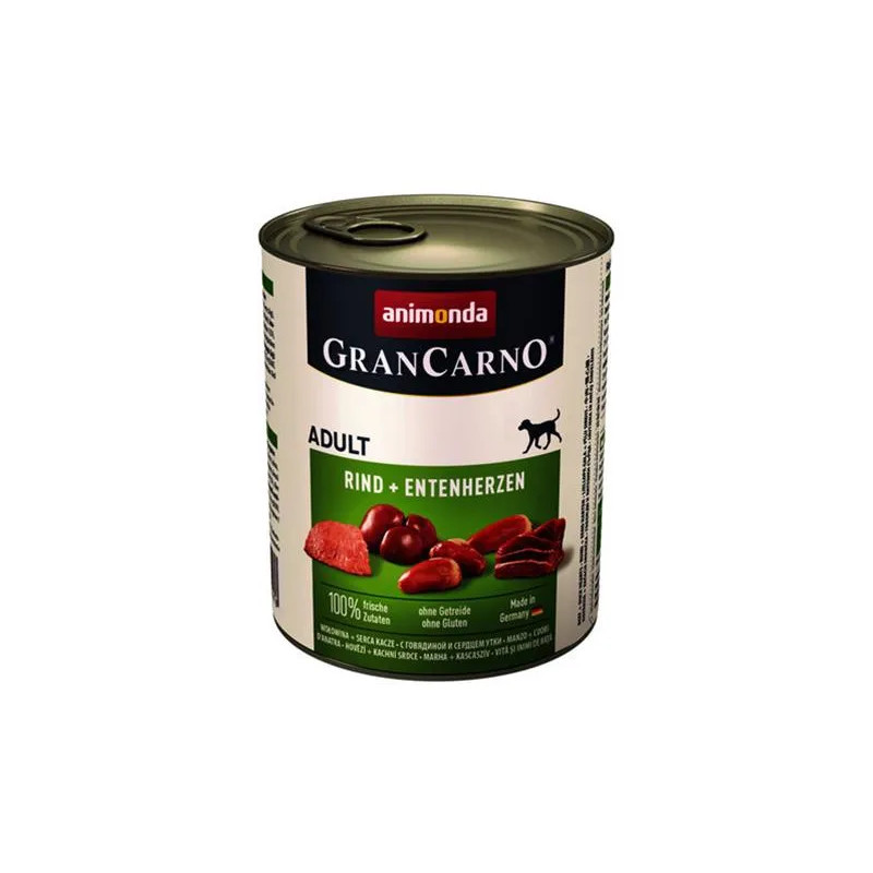 Animonda GRANCARNO® kutya felnőtt marha és kacsaszív csomag 6 x 800g konzerv