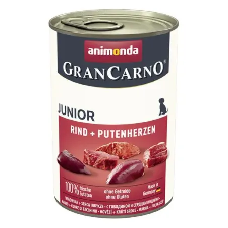 Animonda GRANCARNO® dog junior hovädzie a morčacie srdiečka bal. 6 x 400g konzerva