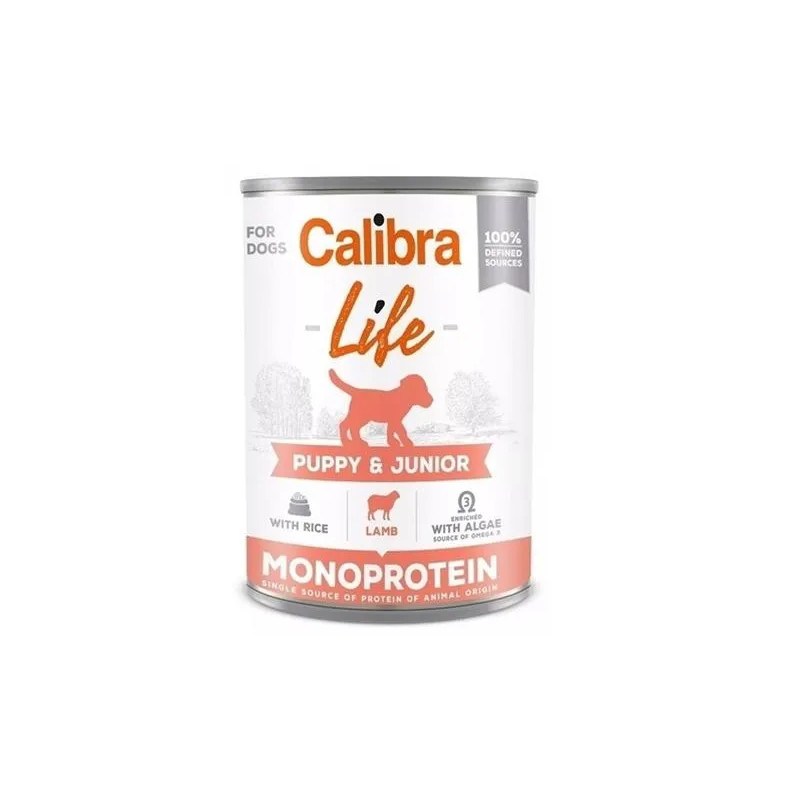Calibra KONZERV Kutyáknak Puppy & Junior Life Bárány & Rizs 6 x 400g