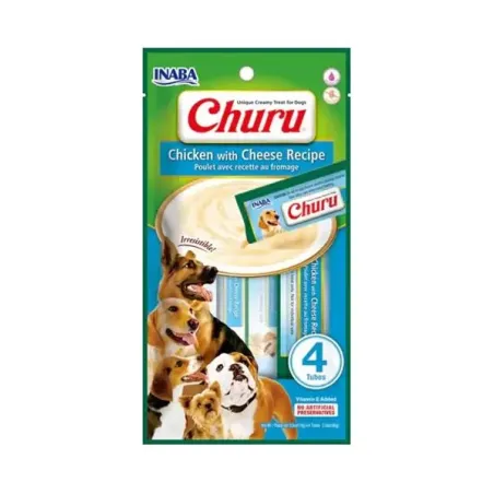 Pamlsok Inaba Churu Pyré dog Kura s syrom 12 x 4 tuby 672 g