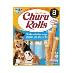 Inaba Churu Rolls kutya jutalomfalat csirkehússal és sajttal 8 x 8 db 768 g