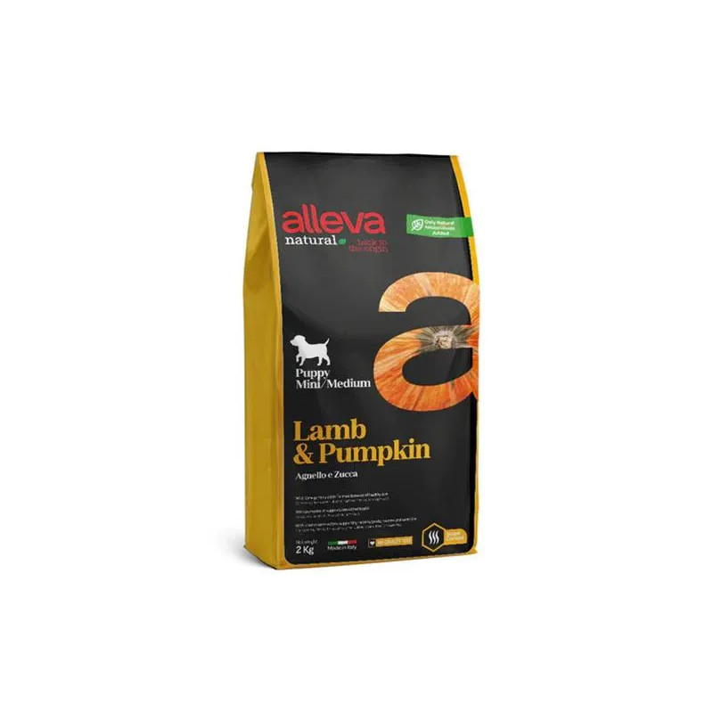 Alleva NATURAL kutya kölyök minden fajta bárány & sütőtök 2 kg
