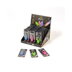 DUVO+ LED világító szilikon medál nyakörvre (kék, zöld, rózsaszín) 8x3cm
