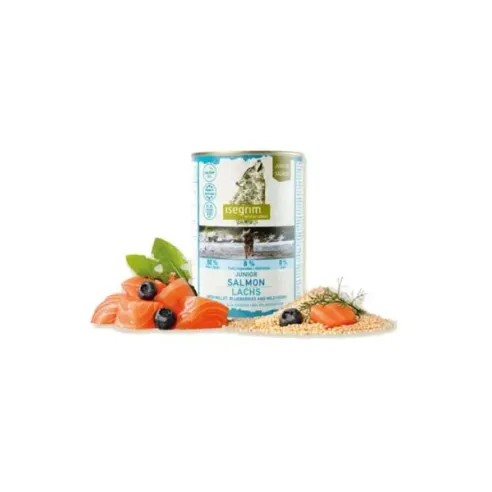 ISEGRIM dog Junior Salmon with Millet, Blueberries & Wild Herbs bal. 6 x 800 g konzerva