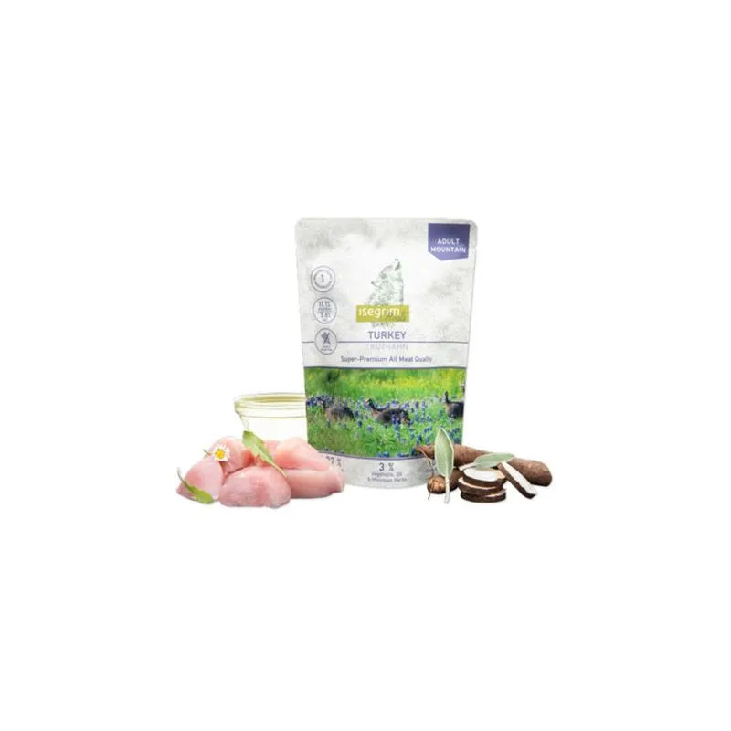 ISEGRIM kutya Monoprotein Isegrim Roots, Pulyka bal. 7 x 410 g tasakok