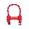Játék Kong Dog Puppy Classic Csont piros kötéllel, természetes gumi, M