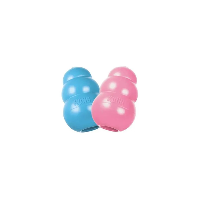 Játék Kong Dog Puppy gránát kék/rózsaszín, természetes gumi, L 13-30 kg