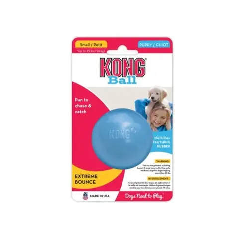 Kong Dog Puppy Labda kék/rózsaszín, természetes gumi, M/L