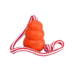 Kong Dog Aqua játékgarnát kötéllel narancssárga, úszó, természetes gumi, M