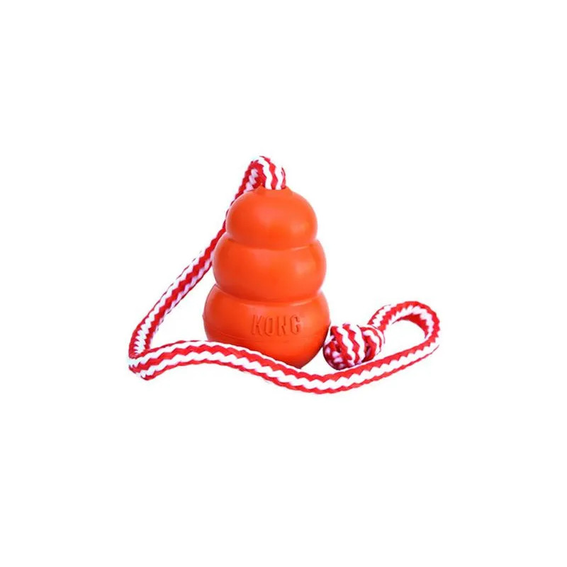 Kong Dog Aqua játékgarnát kötéllel narancssárga, úszó, természetes gumi, M