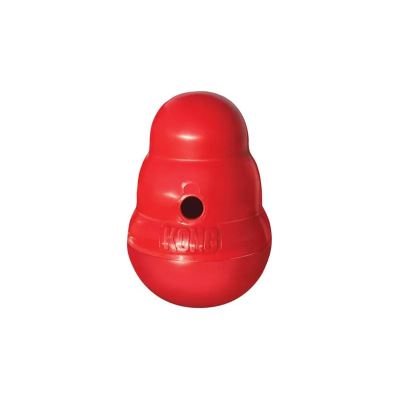 Kong Dog Wobbler játék, tölthető, piros, műanyag, S