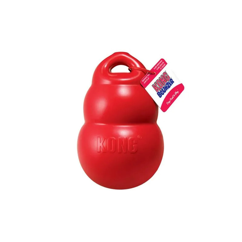 Kong Dog Bounzer gránát apportírozó játék fogantyúval, piros, gumi, L